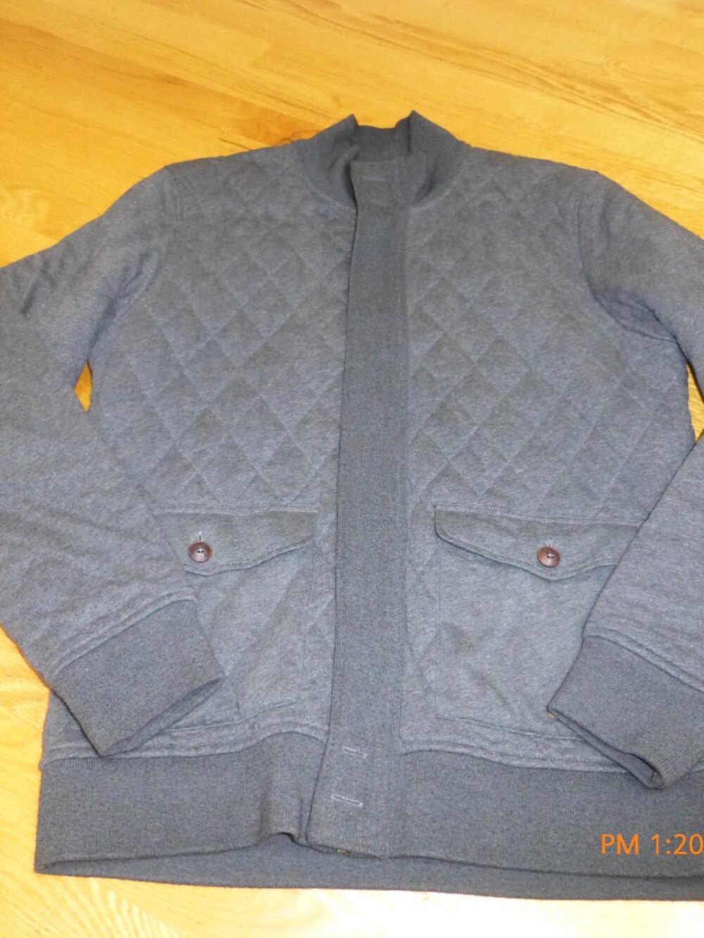 Ted Baker London Men's Gray Quilted Thick Jacket size 4 (US L) Preppy